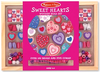 Wooden Beads Set - Sweet Hearts