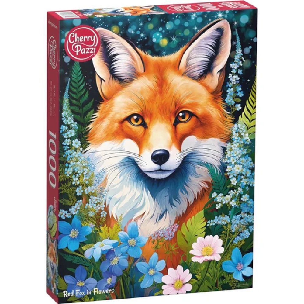 Red Fox In Flowers