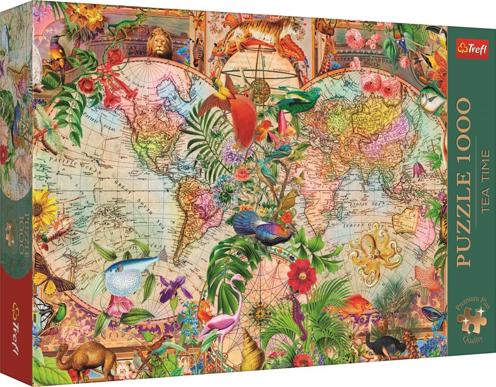 Tea Time - Antique World Map 
