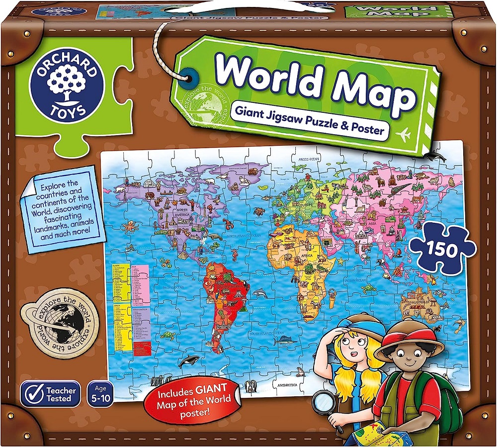 Orchard Toys World Map Giant Floor Puzzle & Poster
