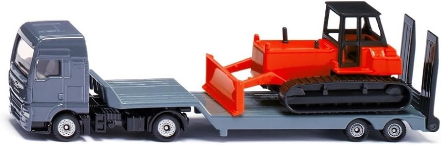 1762 Man Truck Low Loader With Bulldozer