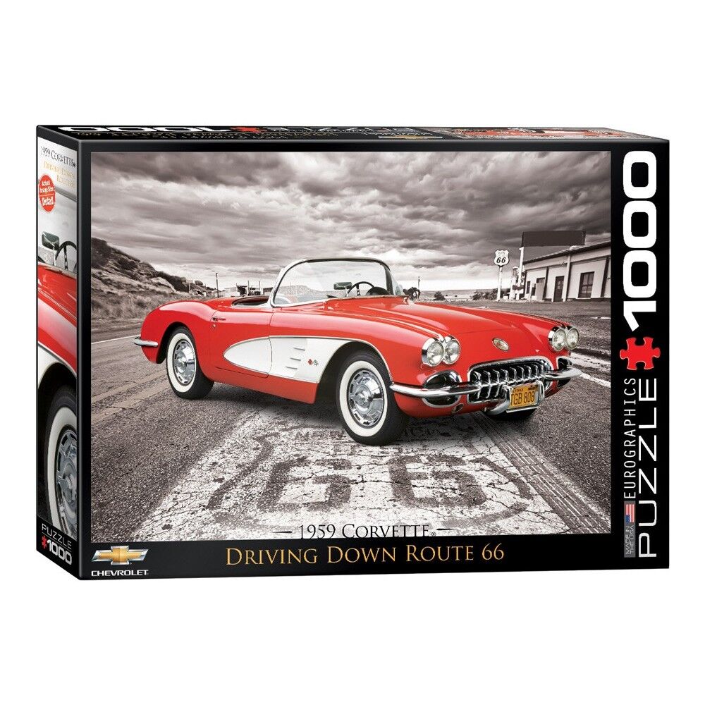 1959 Corvette Driving Down Route 66