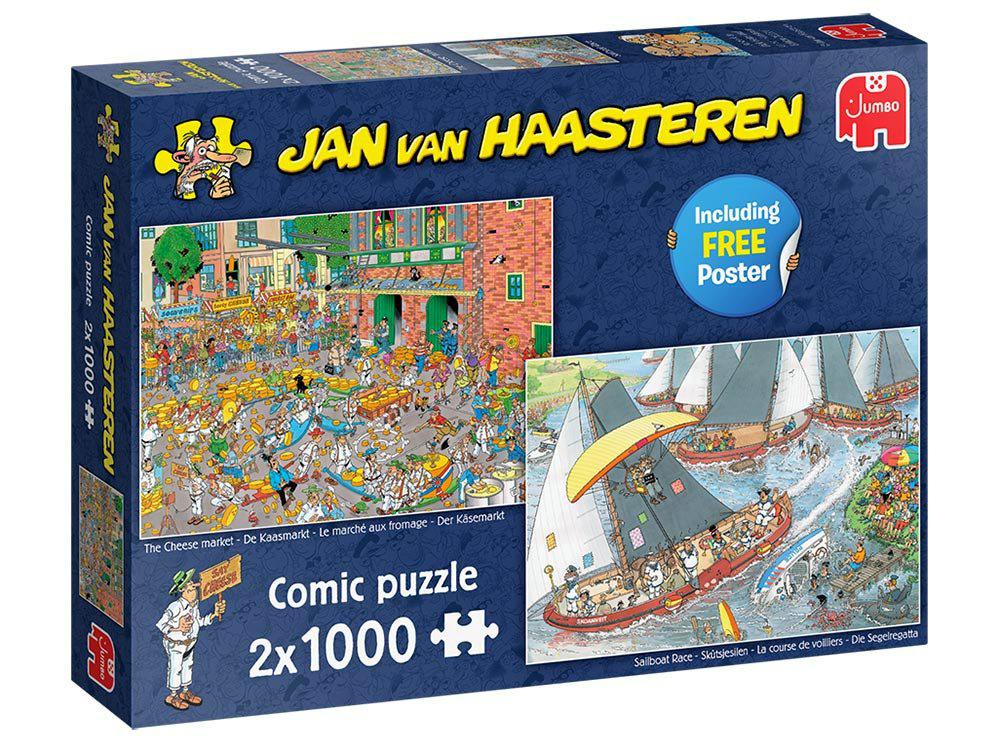 Jan Van Haasteren - 2 x 1000 The Cheese Market & Sailboat Race