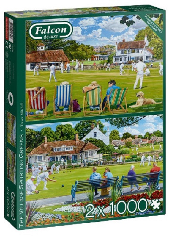 2 x 1000 Pieces The Village Sporting Greens