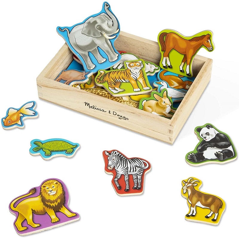 20 Wooden Animal Magnets