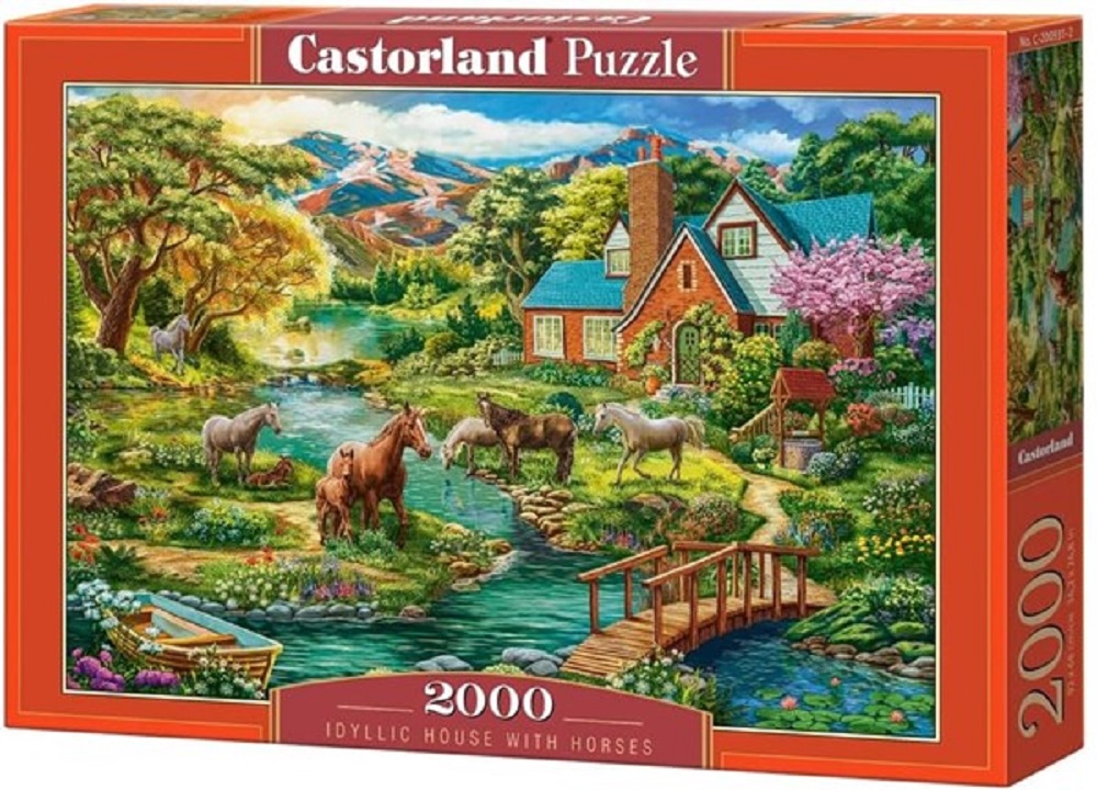 Idyllic House With Horses