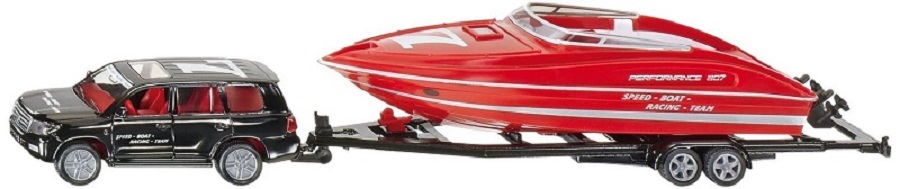 2543 Toyota Landcruiser With Speedboat On Trailer