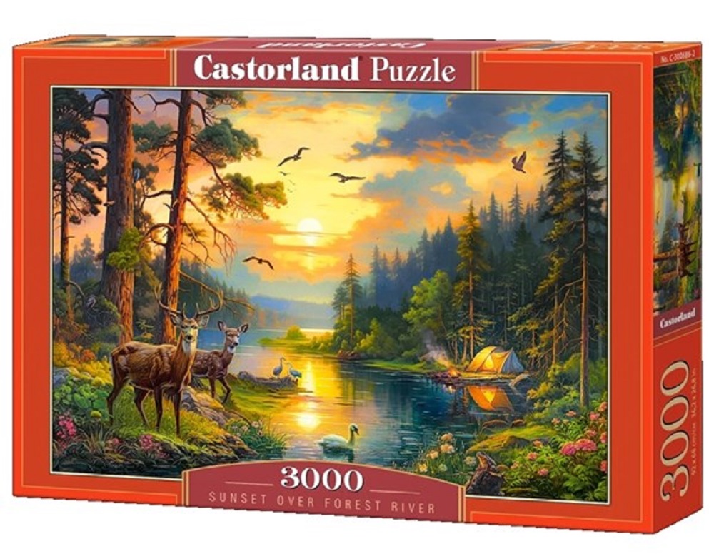 Sunset Over Forest River