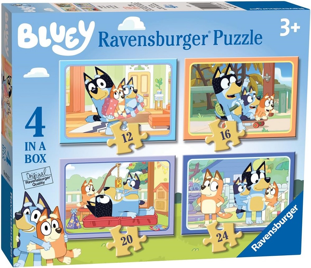 4 Puzzles In A Box - Bluey Let's Do This