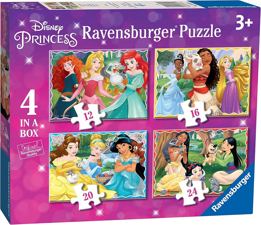 4 Puzzles In A Box - Disney Princess Friendship
