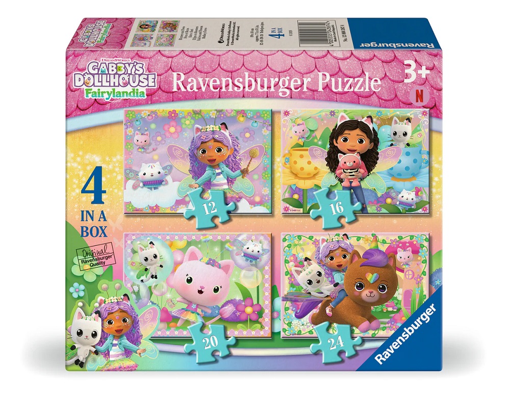 4 Puzzles In A Box - gabby's Dollhouse Fairylandia
