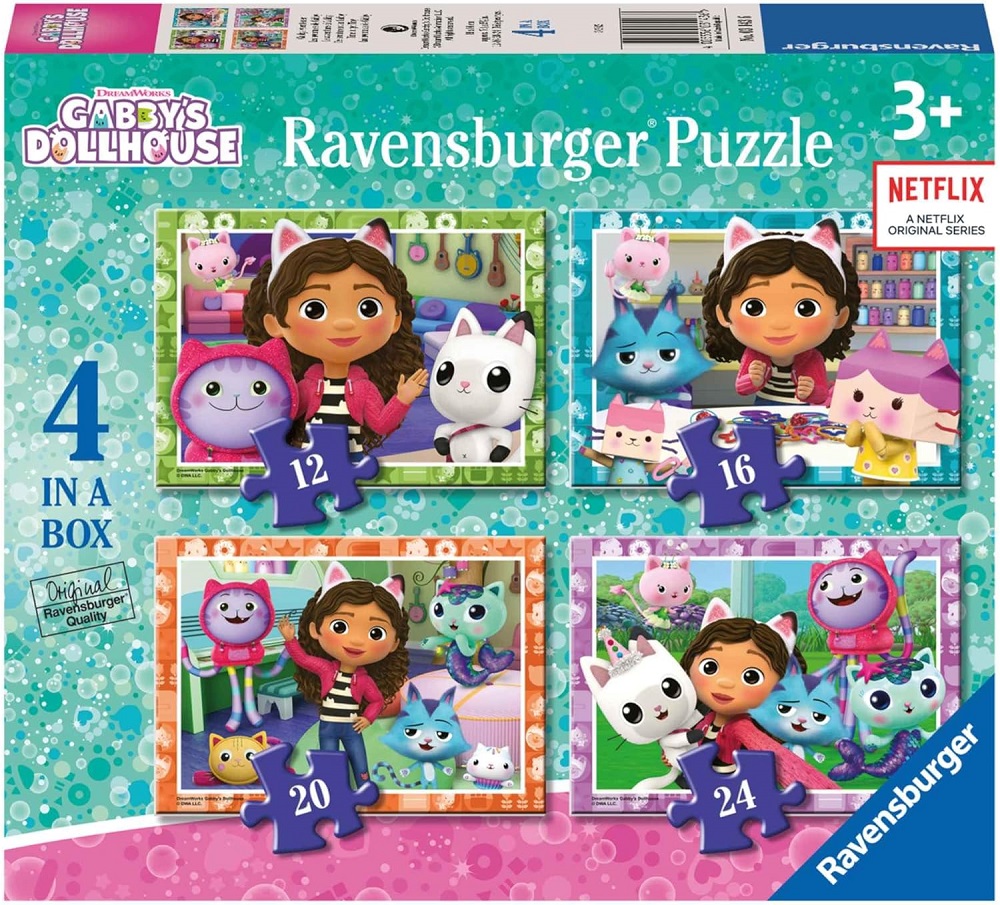 4 Puzzles In A Box - Gabby's Dollhouse