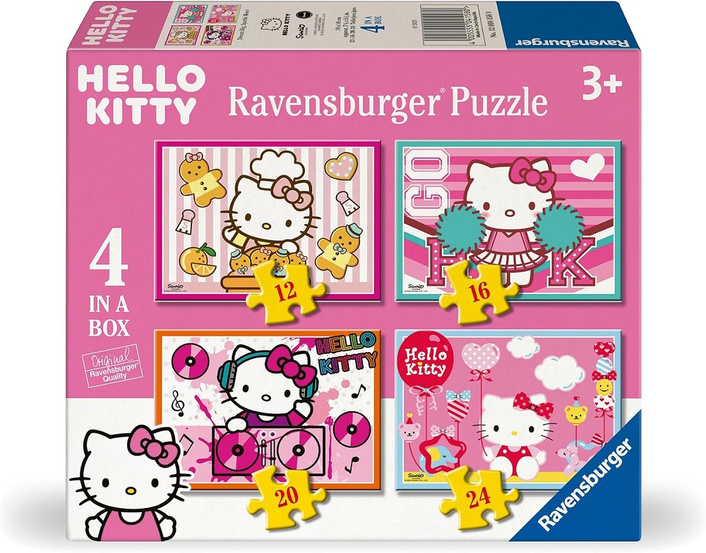 4 Puzzles In A Box - Hello Kitty