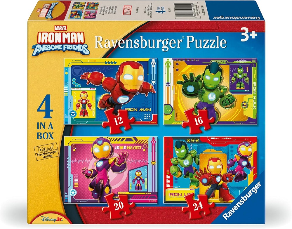 4 Puzzles In A Box - Iron Man & Friends