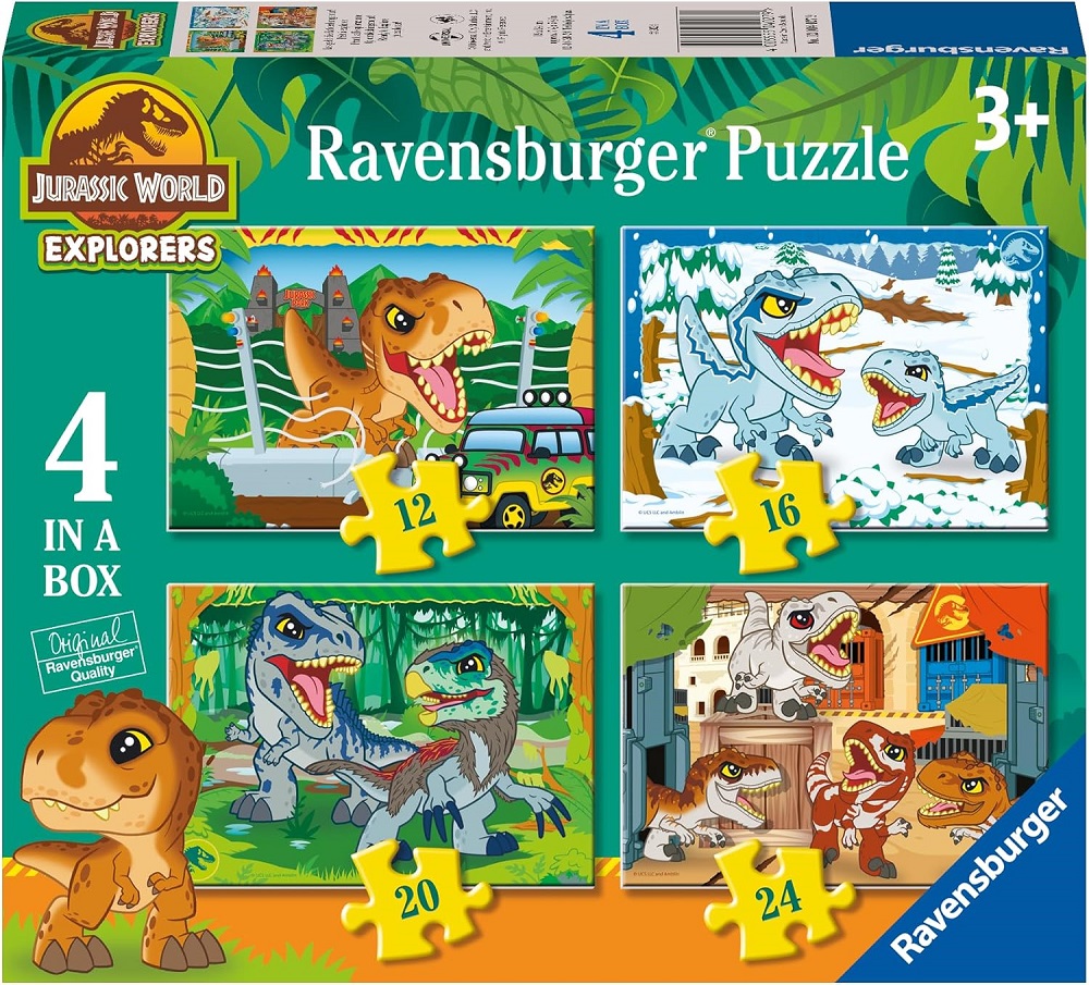 4 Puzzles In A Box - Jurassic World Explorers