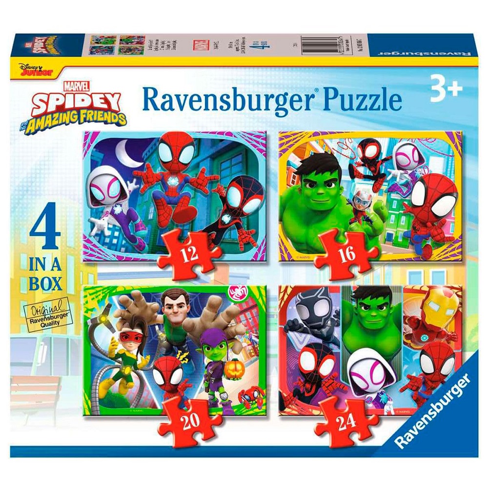 4 Puzzles In A Box - Marvel Spidey Amazing Friends