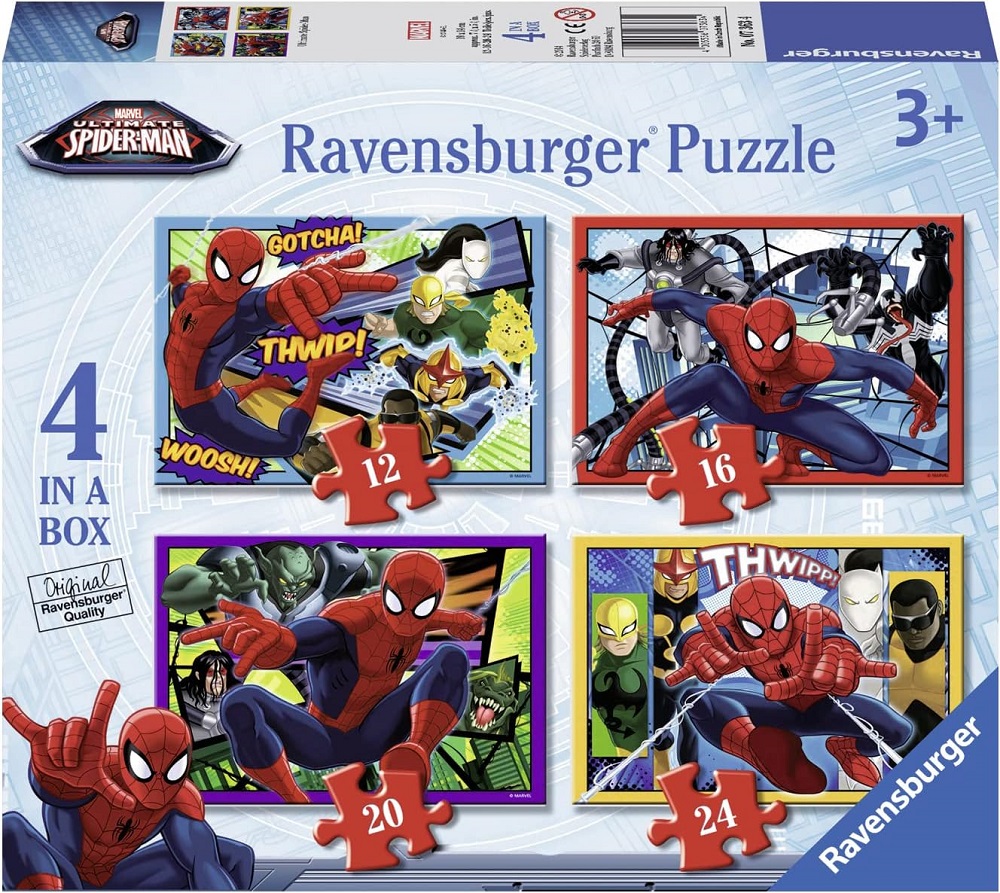 4 Puzzles In A Box - Ultimate Spiderman