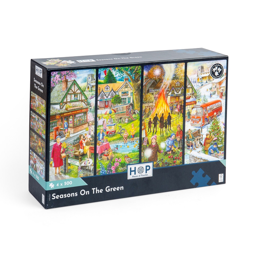 4 x 500 Piece Puzzles - Seasons On The Green 