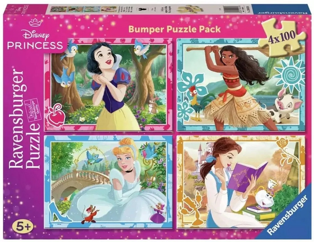 4 x 100 Pieces Disney Princess