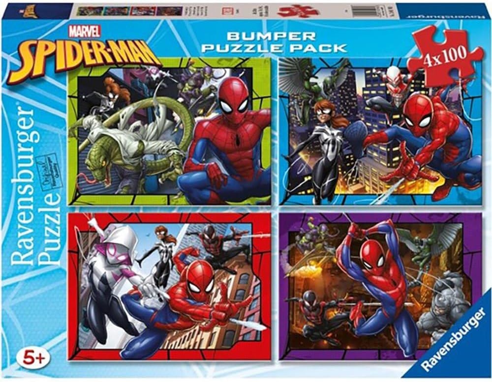4 x 100 Pieces Spiderman Protector Of New York