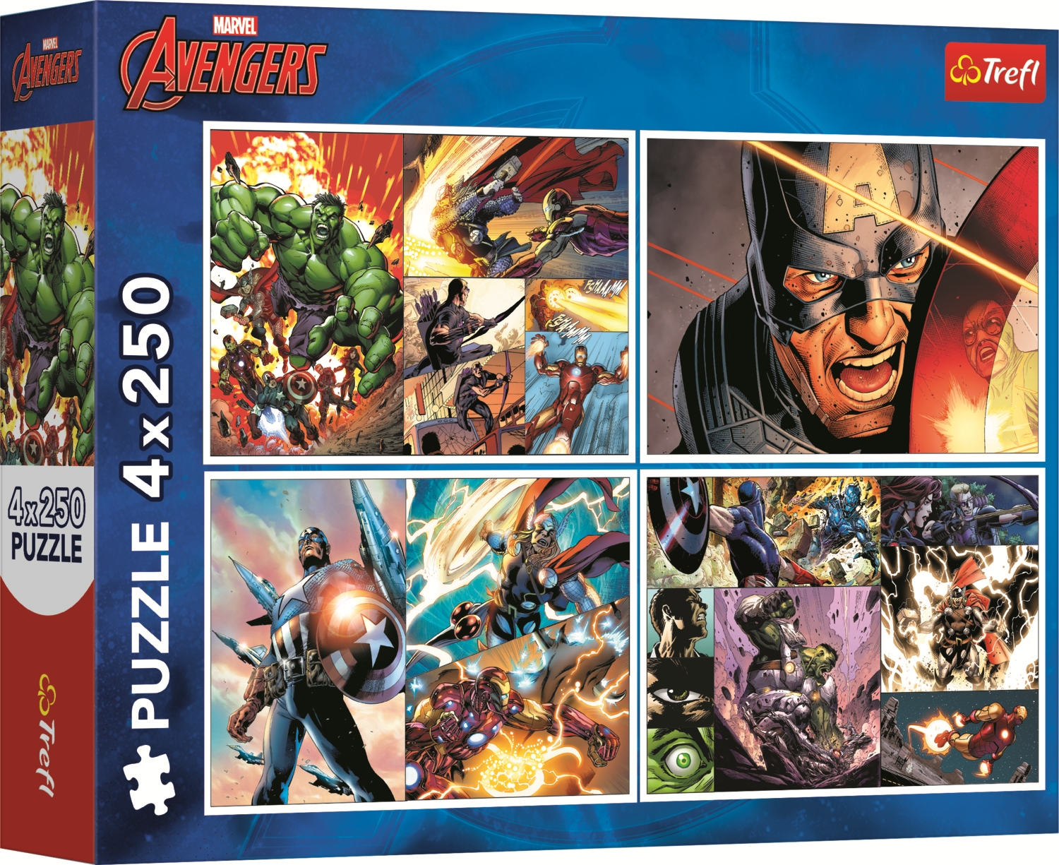4 x 250 Piece Puzzles - Marvel Avengers (1)