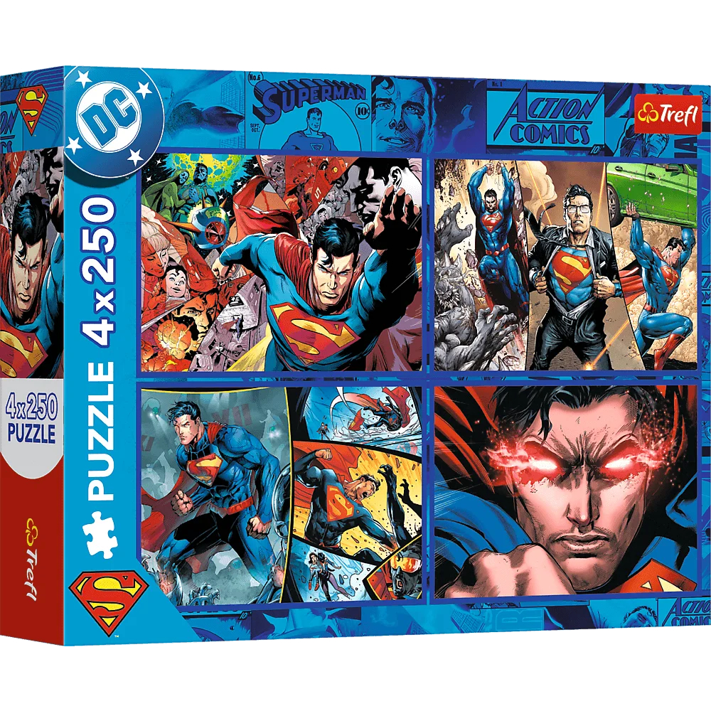 4 x 250 Piece Puzzles - The Courage Of Superman (2)