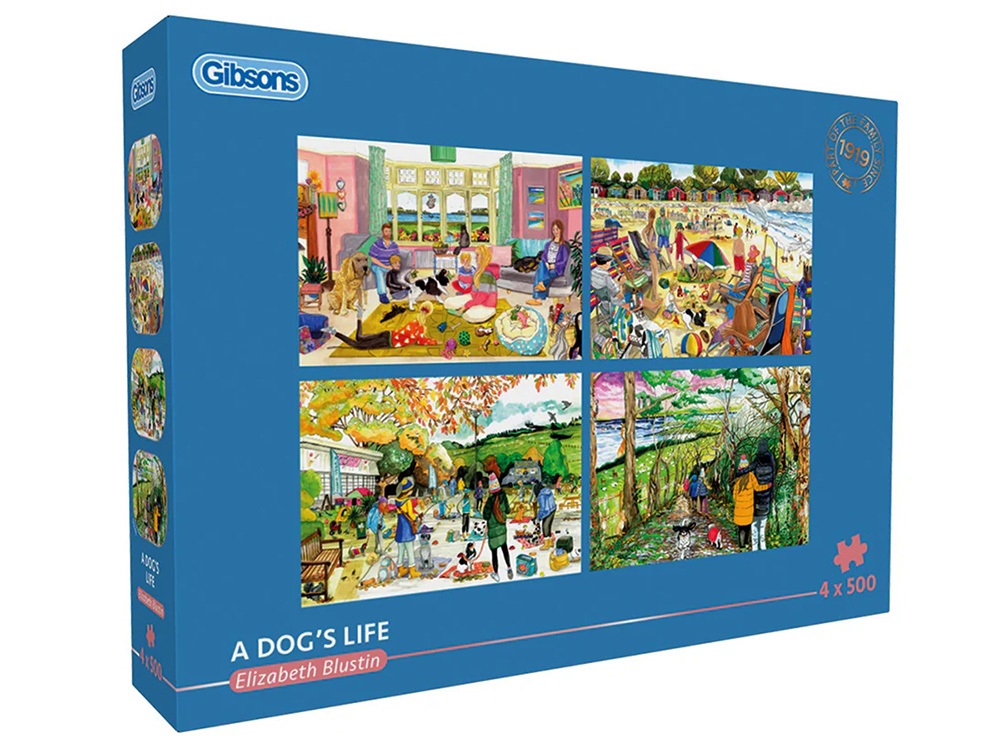 4 x 500 Pieces A Dog's Life