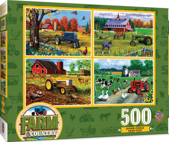 Farm & Country 4 x 500 Piece Puzzles 