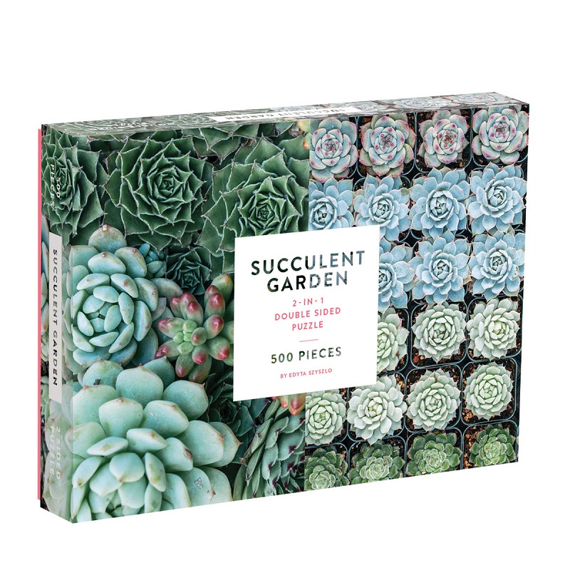Succulent Garden Double Sided Puzzle