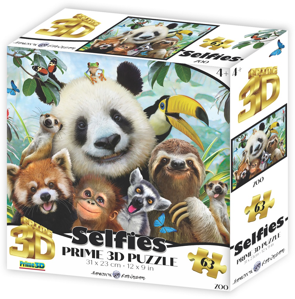 3D Lenticular Puzzle - Zoo Selfie