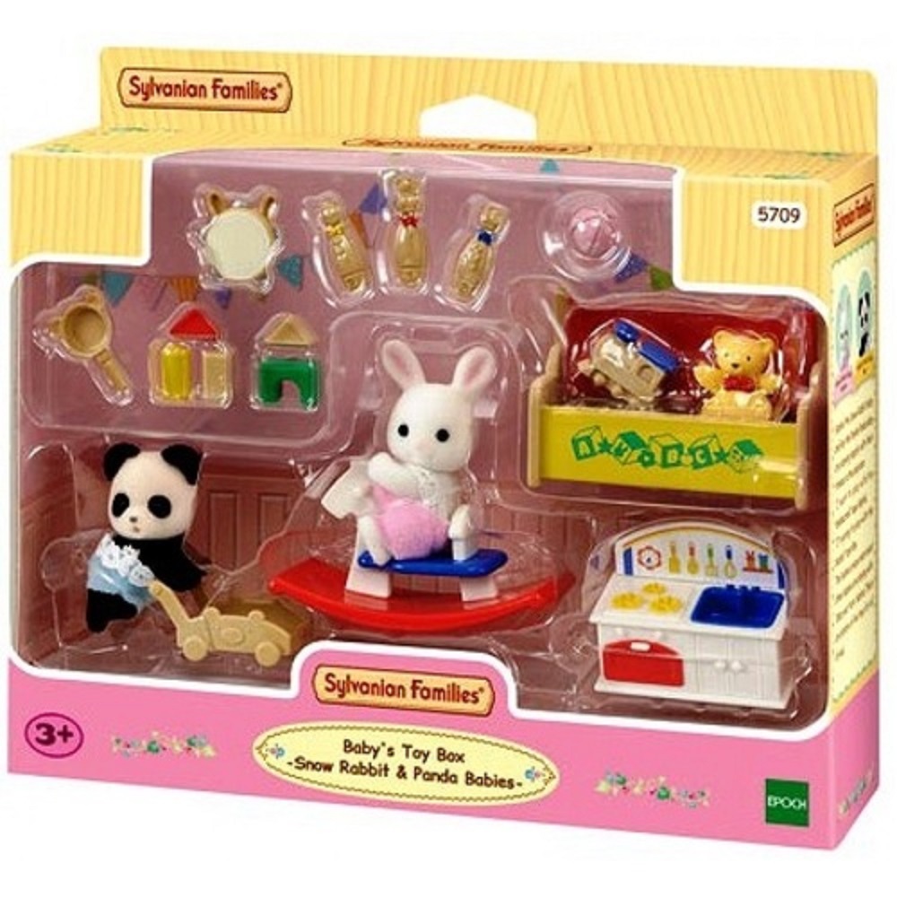 Baby's Toy Box Snow Rabbit & Panda Babies