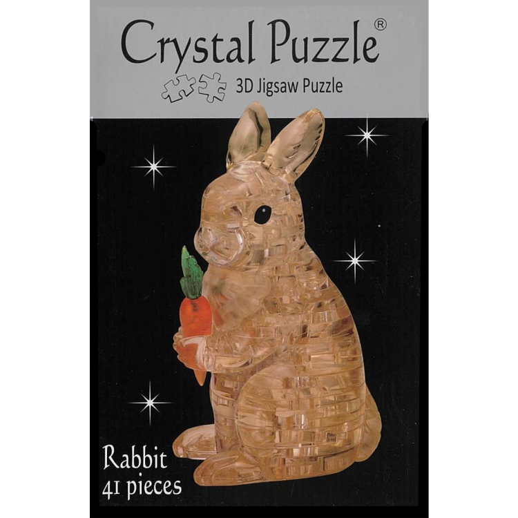 3D Crystal Puzzle - Rabbit Brown
