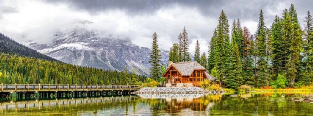Cabin On The Lake Panorama
