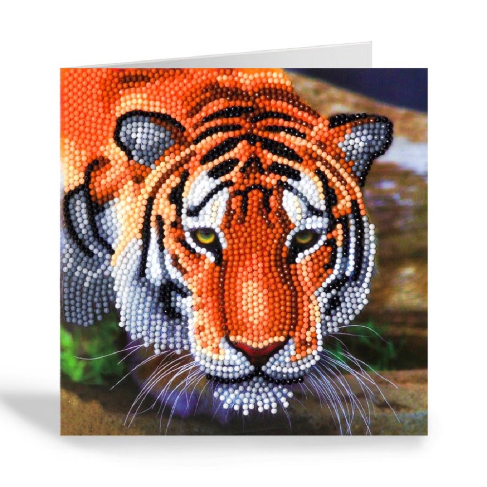 Craft Buddy Crystal Art Card Kit - Tiger