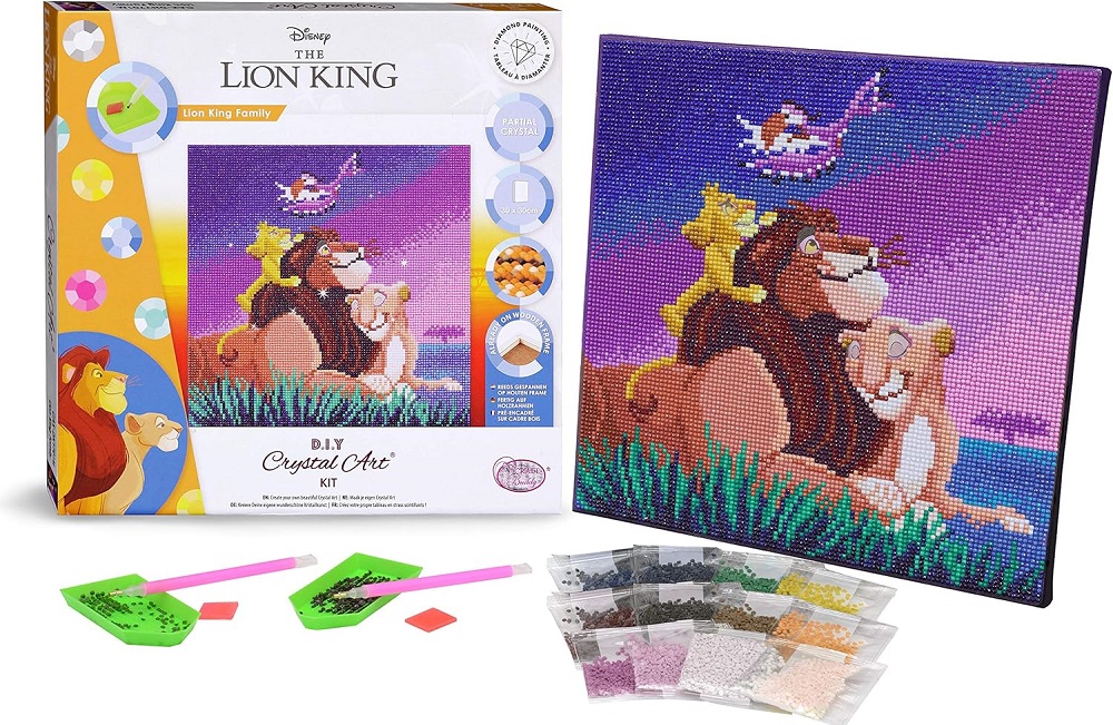 Craft Buddy Crystal Art 30cm x 30cm Canvas - Lion King Family