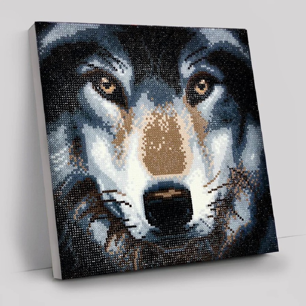 Craft Buddy Crystal Art 30cm x 30cm Canvas - Wolf
