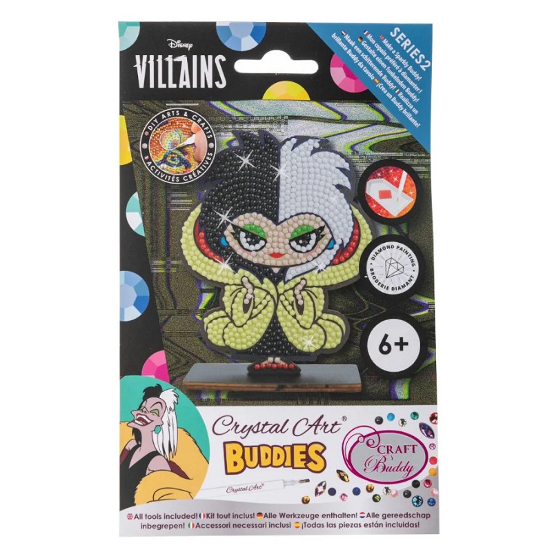 Craft Buddy Crystal Art Buddies - Disney Villains Cruella