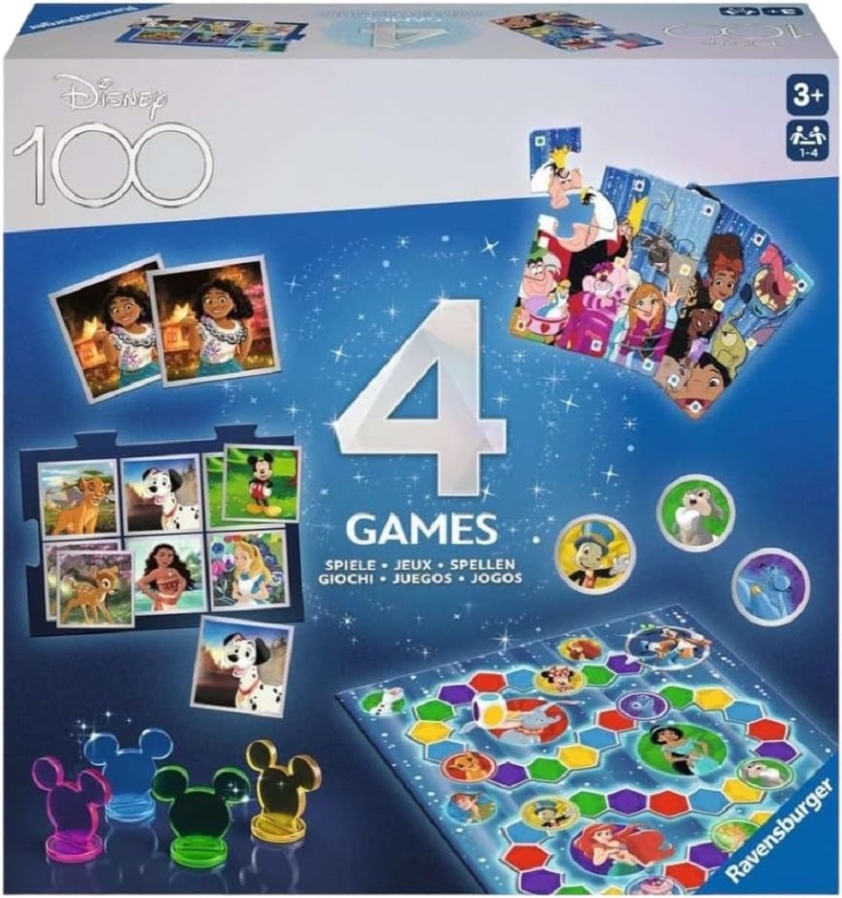 Disney 100th Anniversary 4-In-1 Game Set