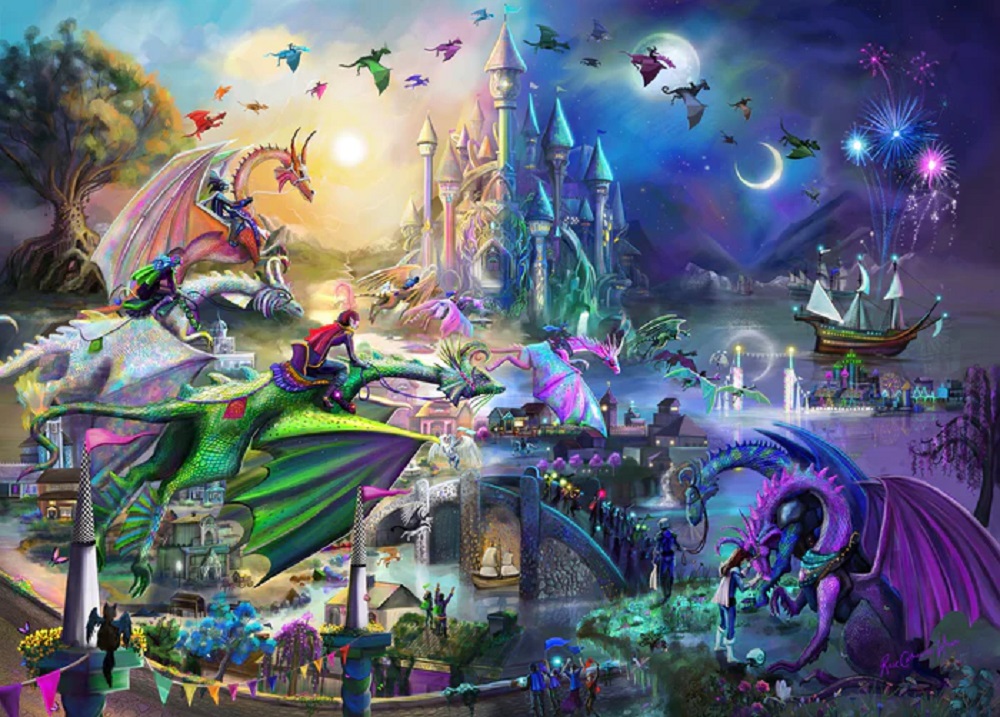 Dragons Race Into The Night