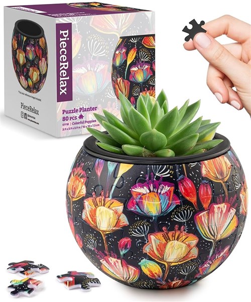 Flowerpot - Colourful Poppies