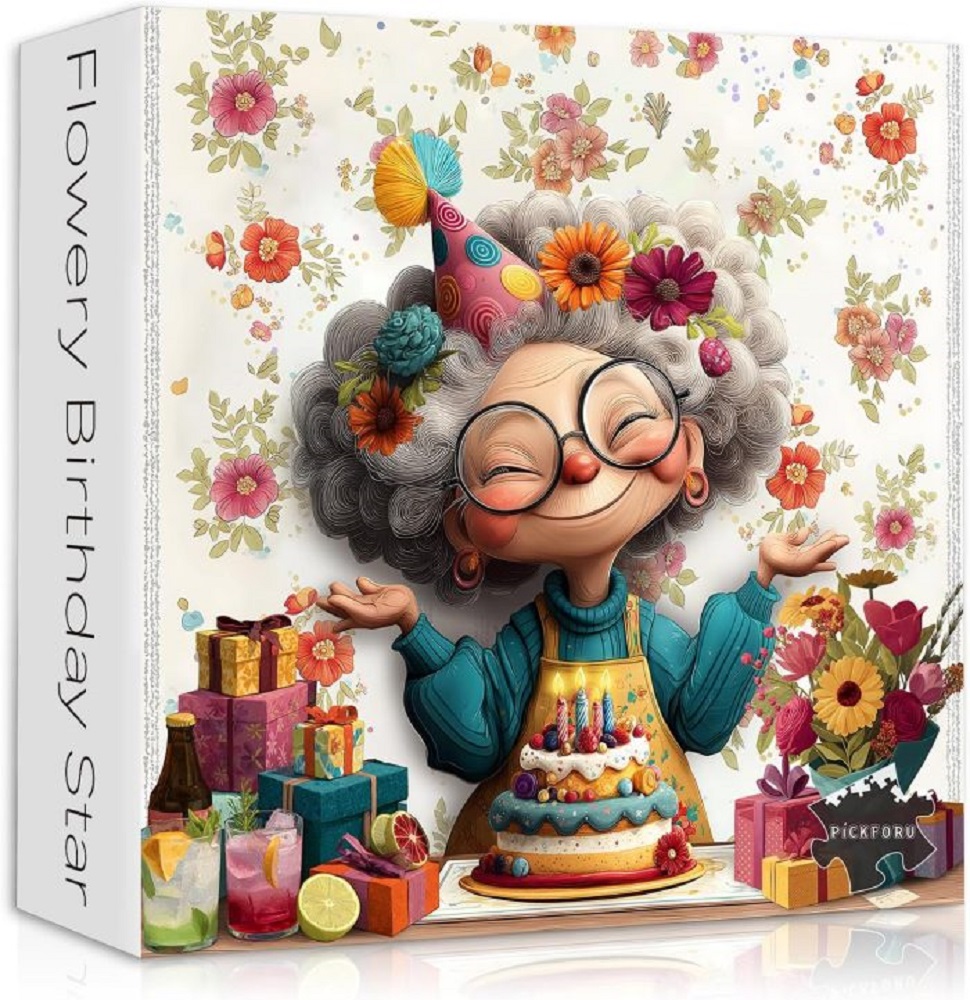 Flowery Birthday Star