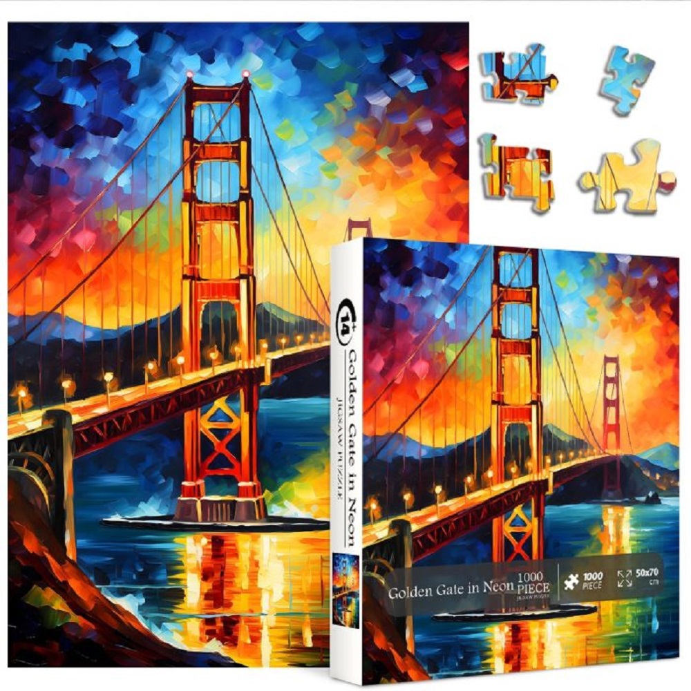 Golden Gate In Neon