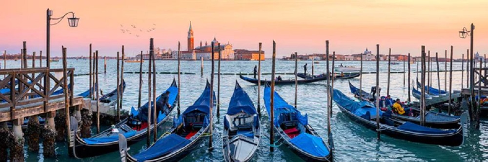 Gondolas Of Venice Panorama