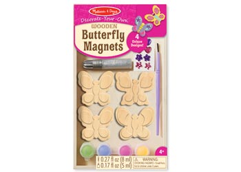 Decorate Your Own Wooden Butterfly Magnets