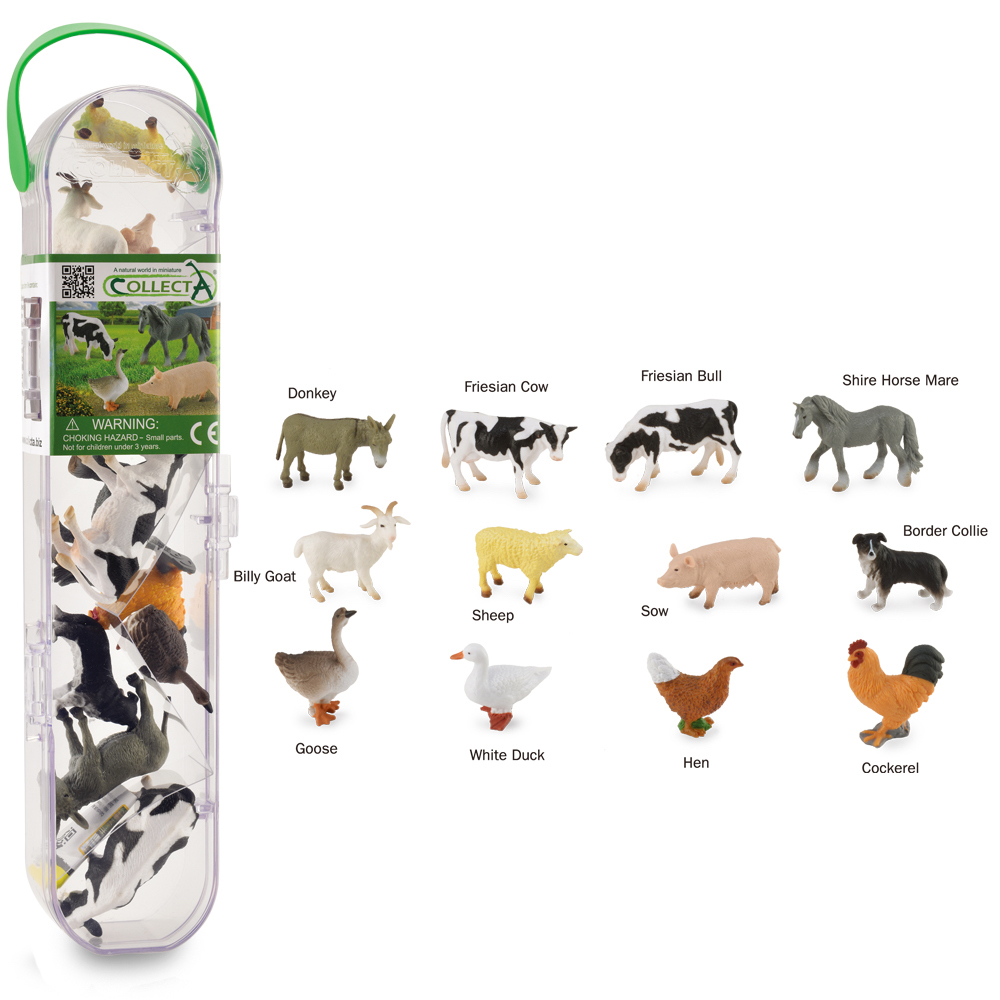 Mini Tube - 12 Farm Animals