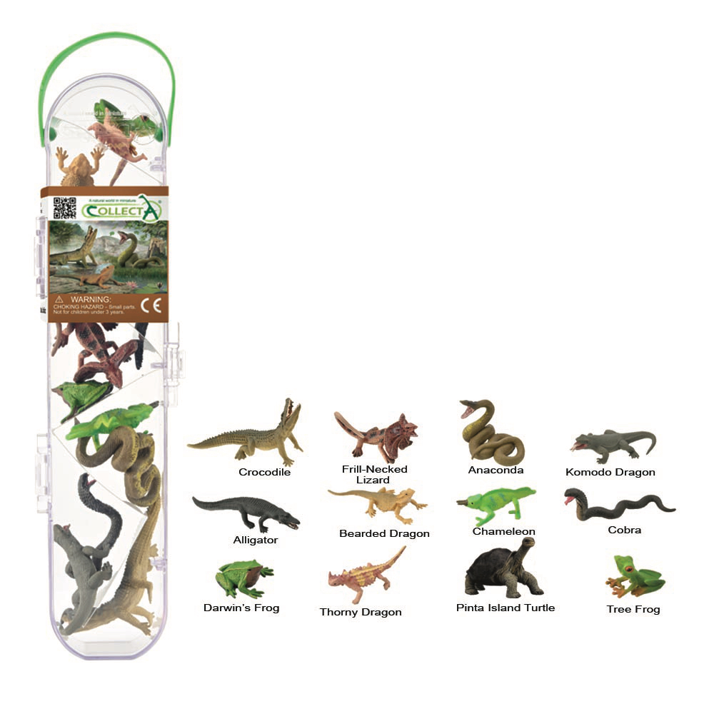 Mini Tube - 12 Reptiles & Amphibians