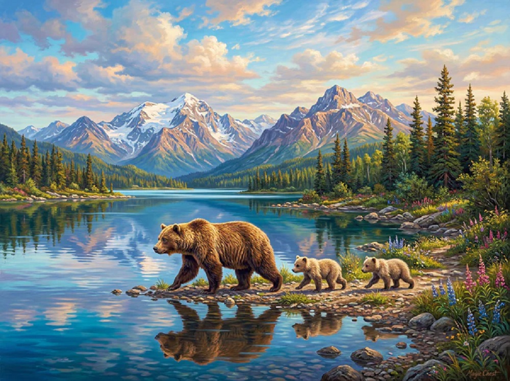 Mother And Her Cubs (CLONE)