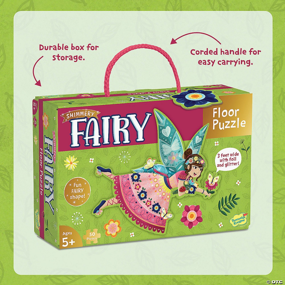 Peaceable Kingdom Floor Puzzle - Shimmery Fairy