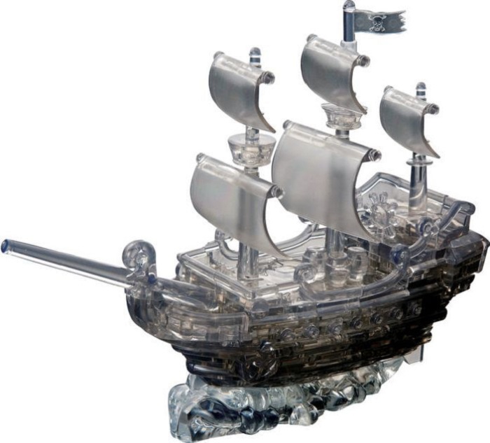 3D Crystal Puzzle - Pirate Ship Black