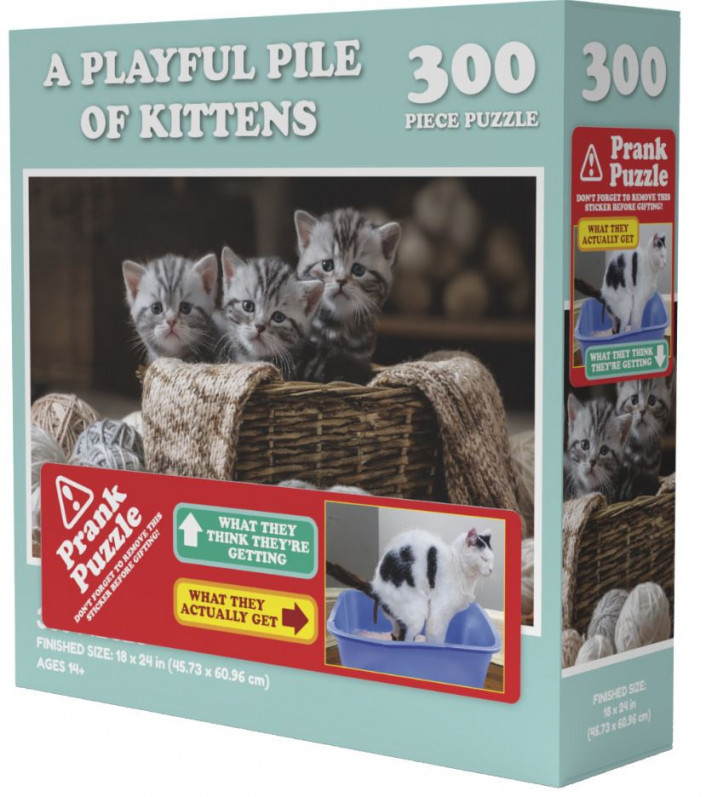 Prank Puzzle - A Playful Pile Of Kittens